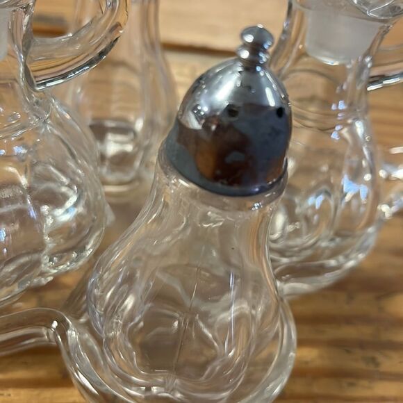 Crystal cruet set  - Picture 2 of 6